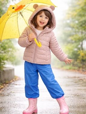 Kids Waterproof Rain Pants Blue | Size 5-6Y | New Without Tag